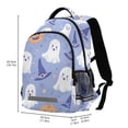 thumbnail image 2 of FORMRS Unisex Backpack Elementary School Travel Bookbag with Reflective Stripes, Blue Halloween, 2 of 7