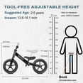 thumbnail image 3 of Bicicleta Balance Bike SEREED para niños de 2 a 5 años, sin herramientas, ajustable, negra, 3 of 9