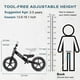 thumbnail image 3 of Bicicleta Balance Bike SEREED para niños de 2 a 5 años, sin herramientas, ajustable, negra, 3 of 9