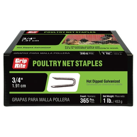 

Grip-Rite 3/4-in Leg x 1/4-in Hot Dipped Galvanized Round Crown Standard Staples
