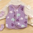 thumbnail image 2 of NIEWTR Baby Boys Girls Fleece Vest Button Down Sleeveless Jacket Cute Kids Fall Winter Waistcoat Outerwear with Pocket, 2 of 8
