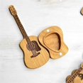 thumbnail image 2 of Wooden Acoustic Guitar Pick Box with Stand Portable Handcrafted Guitar Picks Storage Container Guitar Accessory, 2 of 5