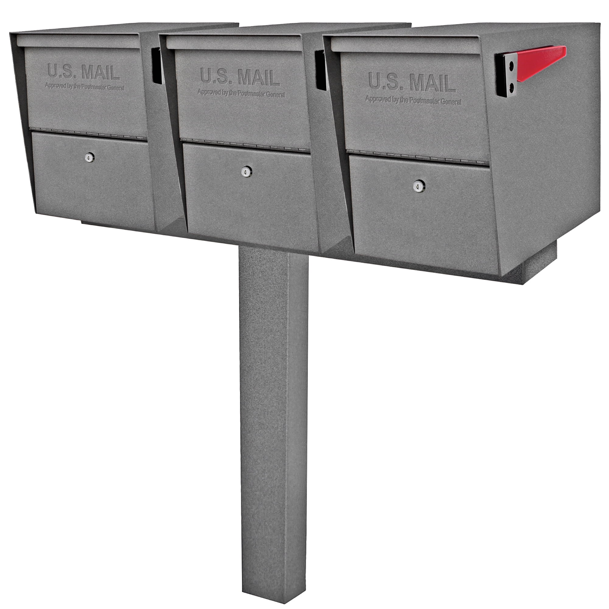 Mail Boss™ 3 Box Spreader Bar, 34"H x 5"W x 2"D, Granite
