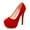 Red (14cm), variant on Gomelly Ladies Anti-Slip Stiletto Heels Fashion Round Toe Platform Pump Work Walking Slip On Black (14cm) 4.5
