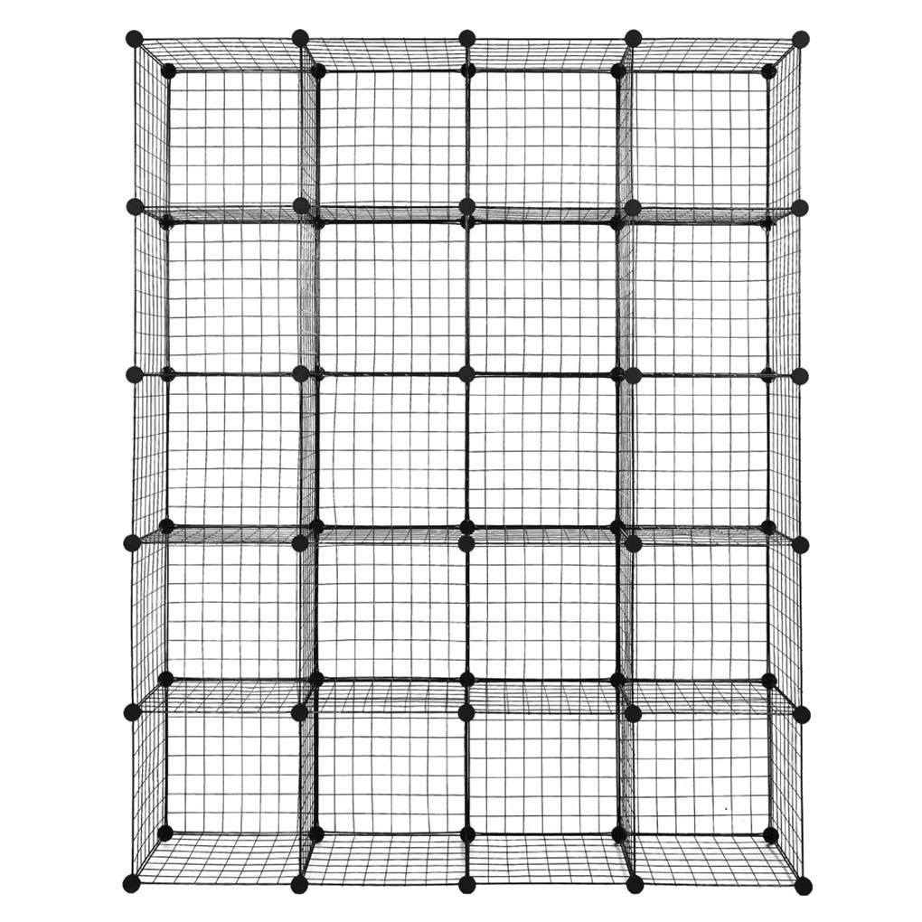 Rinhoo 20Cube Organizer Cube Storage Shelves Wire Cube Metal Grid