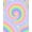 Pink, Pattern 1, variant on Flatwoven High Traffic Area Rug, Prismatic Starburst With Flowing Rainbow Ribbons, Non Slip, Stain Resistant, Washable Area Rugs for Living Room, Bedroom(Blue, 2X3)