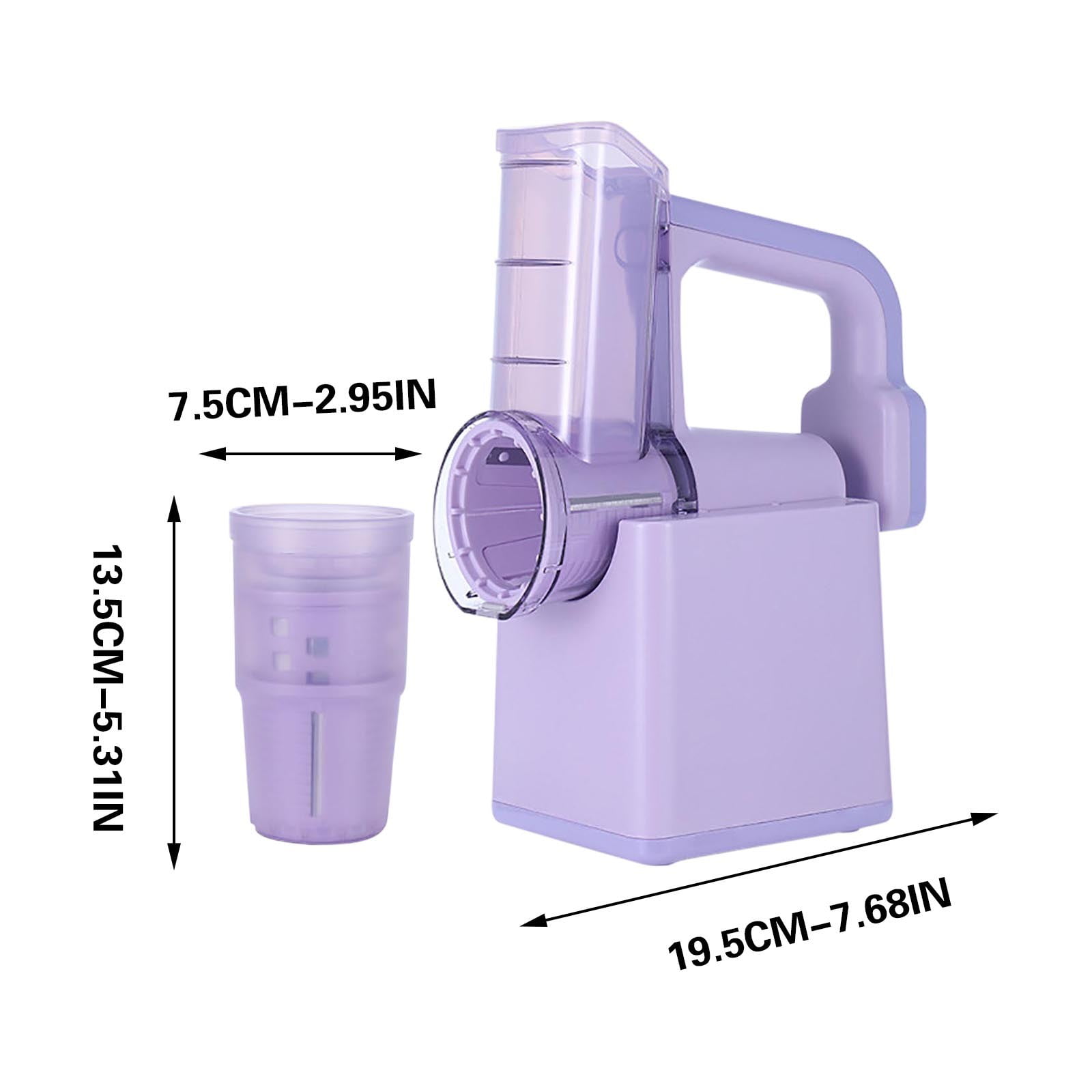 Electric Vegetable Slicer,Cheese Shredder,8-Speed Adjustable,Stainless Steel for Home Cooking,Kitchen Prep Tool,Food Processor Alternative|Plastic,Purple,NCHKUN