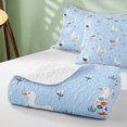 thumbnail image 4 of Erosebridal Goose Twin Quilt Set for Girls, Blue Folk Art Twin Coverlet Set, 2-Piece 1 Bedspread and 1 Pillowcase, 4 of 7