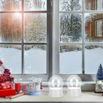 VORCOOL Diy Snow Globe Kits Plastic Clear For Christmas 6Pcs 3.5In