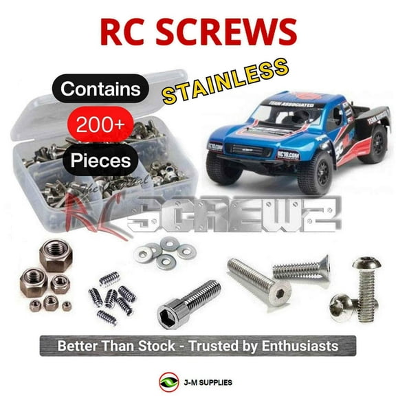 RCScrewZ Stainless Steel Screw Kit ass046 for Associated SC10 GT RC Car | PRO