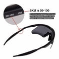 thumbnail image 4 of Walleva Ice Blue Mr. Shield Polarized Replacement Lenses And Black Nosepad For Oakley M Frame Heater Sunglasses, 4 of 5