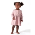 thumbnail image 2 of Modern Moments by Gerber Baby Girl Waffle Long Sleeve Dress & Diaper Cover Outfit Set, 2 Piece, Sizes 0/3-24 Months, 2 of 8