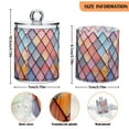 thumbnail image 5 of Yayeee 2 Pack Qtip Holder Bathroom Cotton Swab Canister with Lid Clear Dispenser Set, Pink Shimmering Pattern, 5 of 6