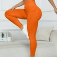 thumbnail image 6 of QATAINLAV Prime Today Tight Leggings for women Solid Color Seamless Sports Hip Lifting Legging Pants Compression Elastic Fitness Yoga Pants Orange L, 6 of 8
