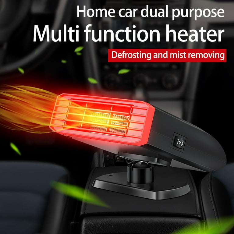 Wovilon Car Heater,12V Portable Car Heater Defroster Fans, 2 In 1