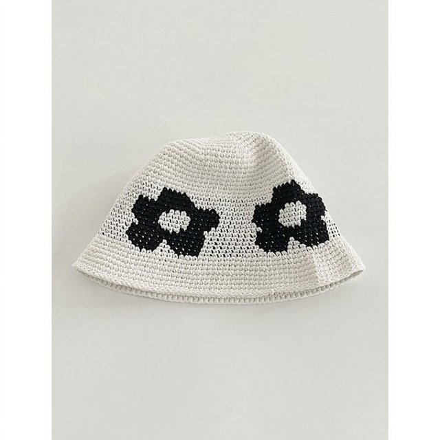Gorro de punto de Cachemira para mujer, gorro de lavabo con gancho de ganchillo hecho a mano, protector solar de primavera y verano, combina con todo