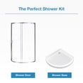 thumbnail image 3 of Ove Decors Breeze 34 in x 34 in x 77 in H Curved Corner Shower with Clear Glass & Shower Base and Chrome Hardware, 3 of 15