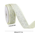 thumbnail image 3 of Cadorn 1 PCS Christmas Snowflake Ribbon, Beige Festive Decorative Trim for Christmas Tree Xmas Holiday Party Decorations, 3 of 6