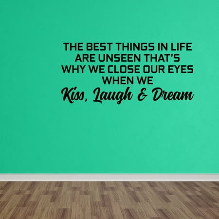 Wall Decal Quote Best Things In Life Unseen Home Bedroom Wall Decal