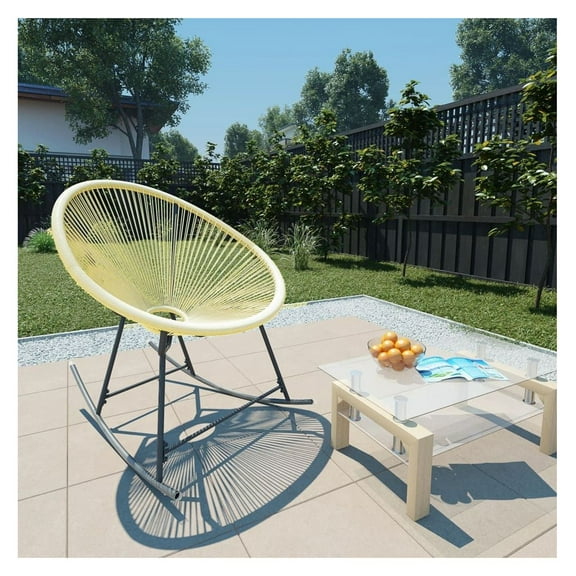 Outdoor Acapulco Chair Rattan Beige