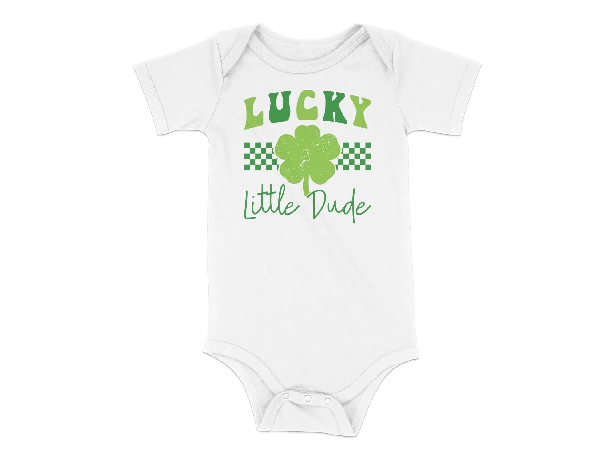 Lucky Little Dude Onesie, St Patrick's Day Baby Bodysuit, Green Clover Infant Romper, Cute Spring Outfit, Newborn Gift Idea