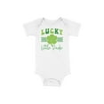 thumbnail image 3 of Lucky Little Dude Onesie, St Patrick's Day Baby Bodysuit, Green Clover Infant Romper, Cute Spring Outfit, Newborn Gift Idea, 3 of 5