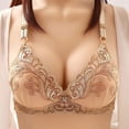 thumbnail image 2 of Gibobby Sujetador ajustable bordado a la moda de encaje sin aros de talla grande para mujer Brasieres anchos de espalda(A,34/75), 2 of 3
