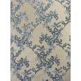 thumbnail image 3 of Beautiful Embroidered Lace w/Sequins, By the Yard from Sal Tex Fabrics, Lt. Blue, 3 of 3