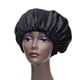 thumbnail image 2 of Sombrero doble de seda con capucha para dormir de raso gorro de dormir Capucha para la noche Sombrero de dormir (Negro), 2 of 5