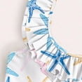 thumbnail image 5 of Ymyiu Girl Bathing Suit Newborn Baby Girl Swimsuit One Piece Toddler Girl Bathing Suit with Hat Bikini Infant Girls Swimwear 5T 6T (White,5-6 Years), 5 of 7