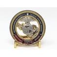 thumbnail image 2 of Military Challenge Coin Display Stand - Solid Metal with Anodized Finish - US Vet. Business (Gold), 2 of 5