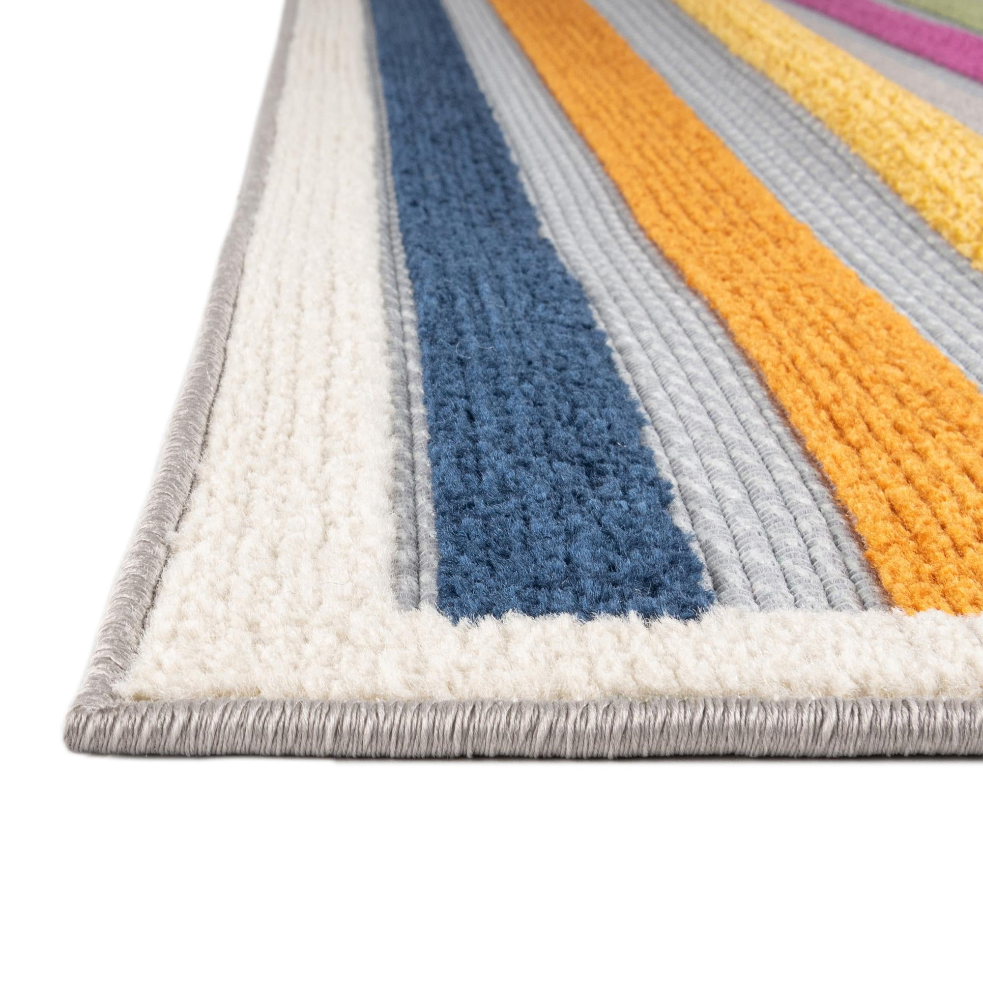Rugs.com Aruba Outdoor Collection Rug – 5' 3 x 8' Gray Low-Pile Rug Perfect For Any Outdoor Space, Bedrooms, Dining Rooms, Living Rooms