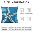 thumbnail image 5 of Qinduosi Nautical Starfish Throw Pillow Covers Inch Beach Themed Decorative Pillows Cases Set of Summer Ocean Blue Linen Pillowcase for Outdoor Couch Patio Living Room White, 5 of 5