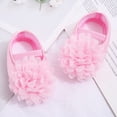thumbnail image 5 of Spring Autumn Baby Girl Shallow Princess Shoes Newborn Flower Satin Shoes Soft Sole Toddler Infant Shoes 0-18M, 5 of 6