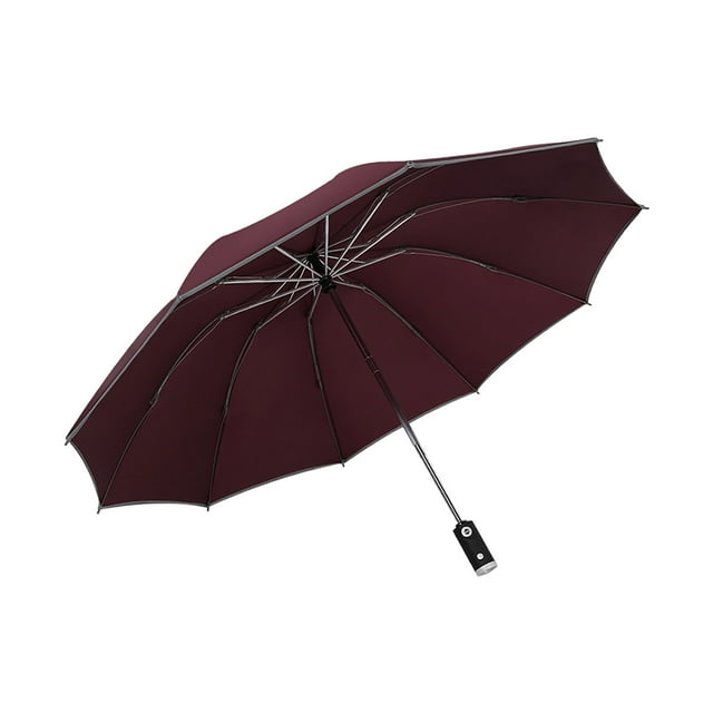 Reverse Umbrella Automatic Open and Close Automatic Umbrella Reverse Folding Business Umbrella with Reflective Strips Automatic Umbrella Open Close Auto