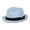 Light Blue, variant on Lightweight Porkpie Fedora Sun Hat - Coffee Brown (Large/X-Large)