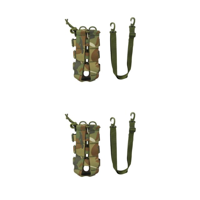 Naiovety Bolsa para botella de agua de viaje al aire libre de 2,5 l, bolsa ajustable para hervidor de agua, bolsas de agua para acampar con Type8 NO8