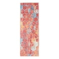 thumbnail image 3 of Unique Loom Rainbow Collection Area Rug - Honeycomb (2' x 6' 1" Runner Red/Blue), 3 of 7