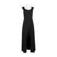 thumbnail image 2 of Kay Unger Scoop Neck Sleeveless Solid Zipper Back Walk Through Jersey Jumpsuit-BLACK / 12, 2 of 4