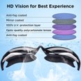 thumbnail image 3 of Gafas de natación, sin fugas, antivaho, para interiores y exteriores, con protección UV, lentes transparentes espejadas para adultos, mujeres, hombres y jóvenes, 3 of 8