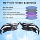 thumbnail image 3 of Gafas de natación, sin fugas, antivaho, para interiores y exteriores, con protección UV, lentes transparentes espejadas para adultos, mujeres, hombres y jóvenes., 3 of 8