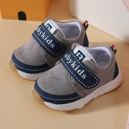 

Toyella Spring And Autumn Non-Slip Soft-Soled Baby Shoes Children s Shoes Women s Breathable Shoes Grey 14.5cm