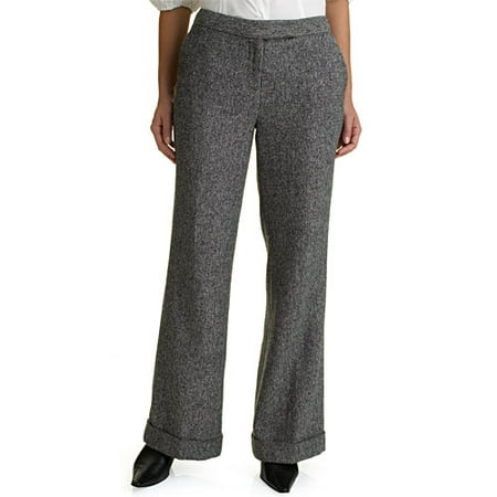 z.b.d. design - Women's Cuffed Tab-Waist Tweed Trousers
