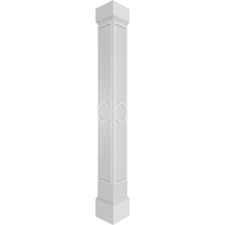 

Ekena Millwork 10 W x 8 H Craftsman Classic Square Non-Tapered Arts & Crafts Fretwork Column w/ Mission Capital & Mission Base