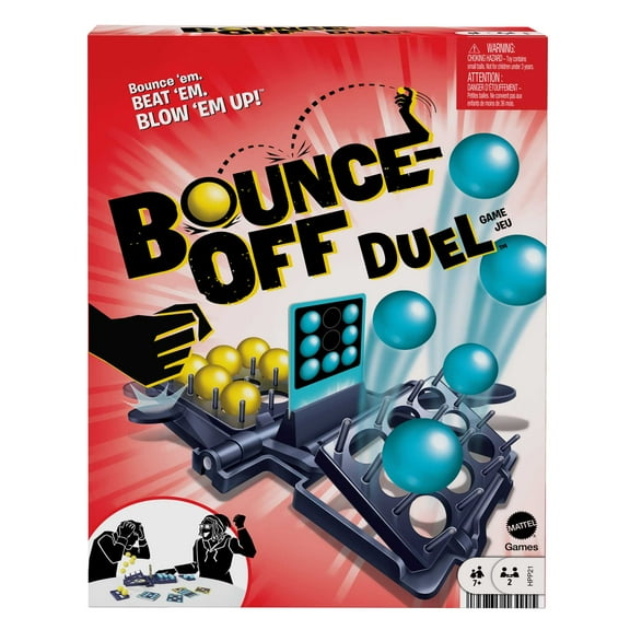 Bounce-Off Duel 2-Player Game for Kids, Teens & Adults, Slam the Paddles and Balls Pop Out