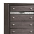 thumbnail image 3 of Wooden Chest with 5 Drawers and Hidden Jewelry Drawer, Gray and Silver, 3 of 3