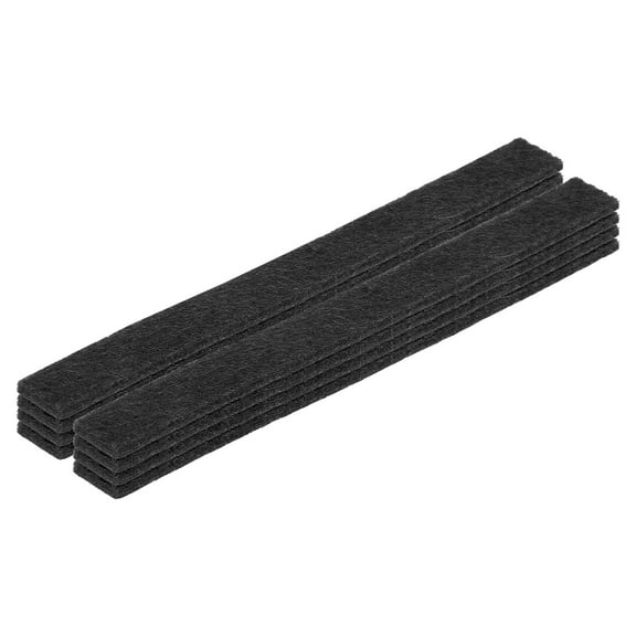 Felt Strips with Adhesive Backing, 8 Pack 1/2" x 6" x 0.12" Adhesive Felt Strips Anti Scratch Furniture Felt Tapes Self-Stick Felt Pads for Protecting Hardwood Floor, Black