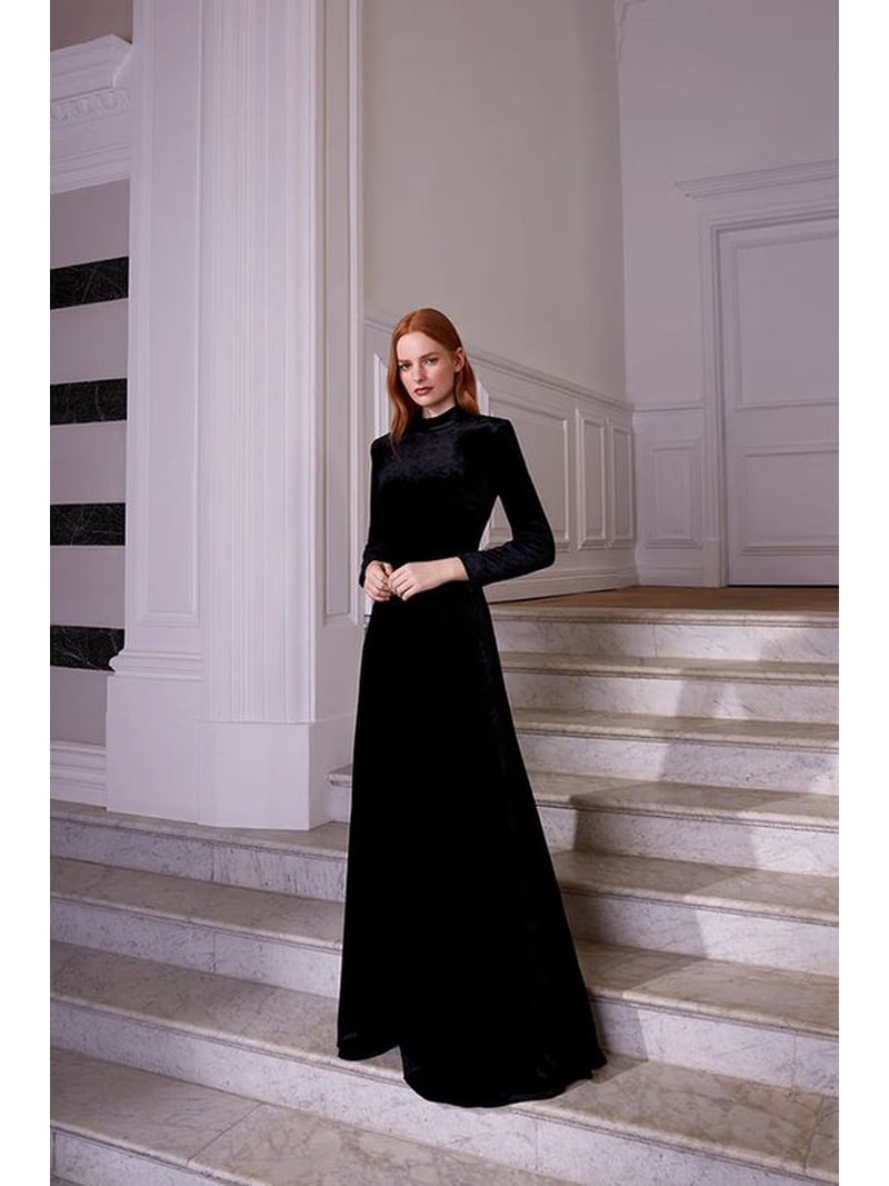 long sleeve black dress walmart Long Black Dress Sleeve