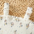thumbnail image 4 of Girls' Jumpsuits Rompers Summer Bodysuits Floral Sleeveless Romper Casual Outfit Breathable Daily Wear Onesies Beige 9 Months-12 Months, 4 of 7
