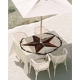 thumbnail image 3 of 60x84 Inch Outdoor Tablecloth with Umbrella Hole Zipper Rectangle Texas Star Farmhouse Rectangular Tablecloths Outside Waterproof Western Country Stars Retro Patio Table Cloth Cover for Picnic Party, 3 of 8